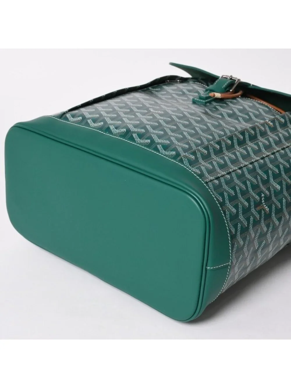 Goyard Alpine MM Backpack Canvas Green Silver